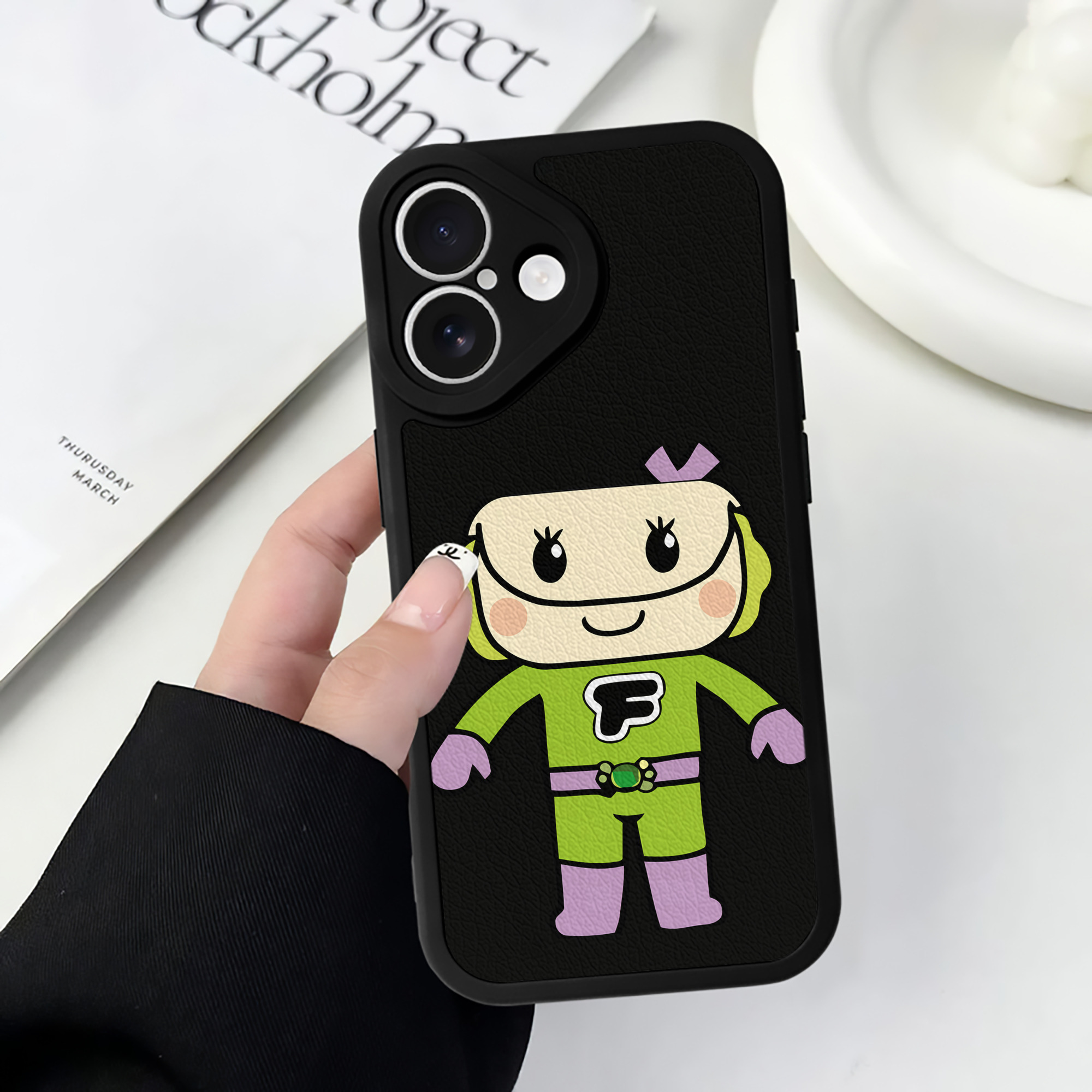 （画像用） アンパンマン Anpanman 【iPhone 16シリーズ対応】シリコンスマホケース（レザー調） 材質：シリコン
